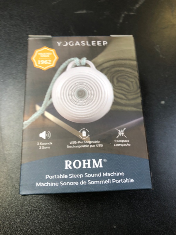 Photo 1 of Yogasleep Rohm Portable White Noise Sound Machine, 3 Soothing Natural Sounds with Volume Control, Sleep Therapy For Adults, Kids & Baby, Noise Cancelling for Office Privacy & Meditation, Registry Gift