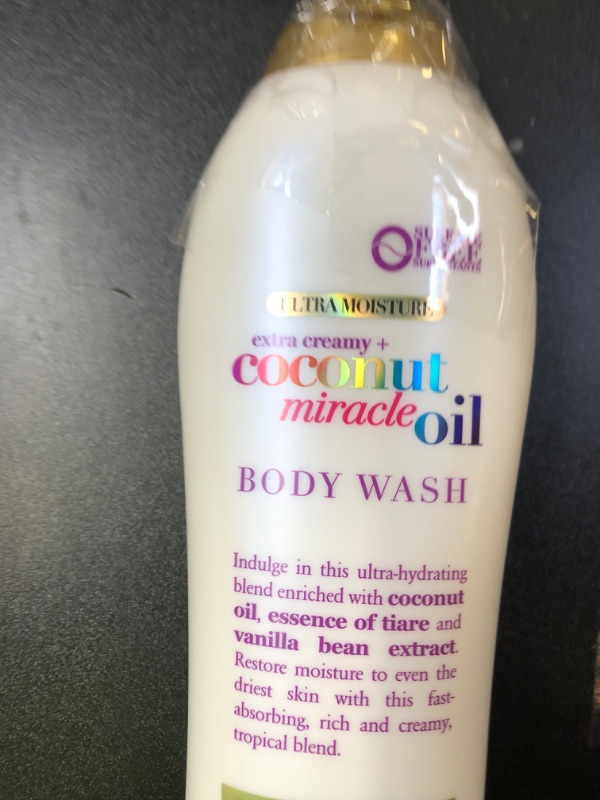 Photo 1 of OGX Extra Creamy + Coconut Miracle Oil Ultra Moisture Body Wash, 19.5 Fl Oz