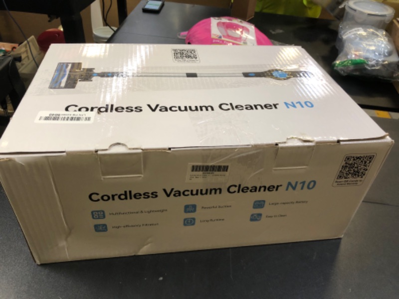 Photo 1 of Hysinixs Cordless Vacuum Cleaner, Powerful Lightweight Stick Vacuum with Self-Standing, Anti-Tangle, 8-in-1 Rechargeable Vacuum Cleaners for Home, Hardwood Floors, Carpet, Pet Hair (Blue)