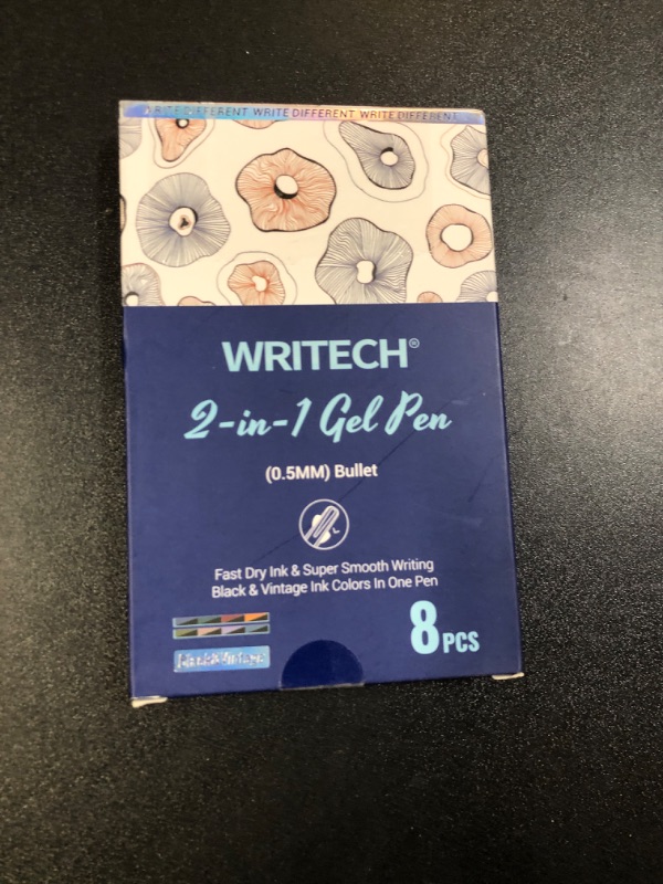 Photo 1 of WRITECH Retractable Gel Ink Pens: Multi Colored 2 in 1 Colorful Click Pens Assorted Color 8ct Extra Fine Point Tip 0.5mm Journaling Smooth Writing Note Taking Coloring No Bleed & Smear & Smudge