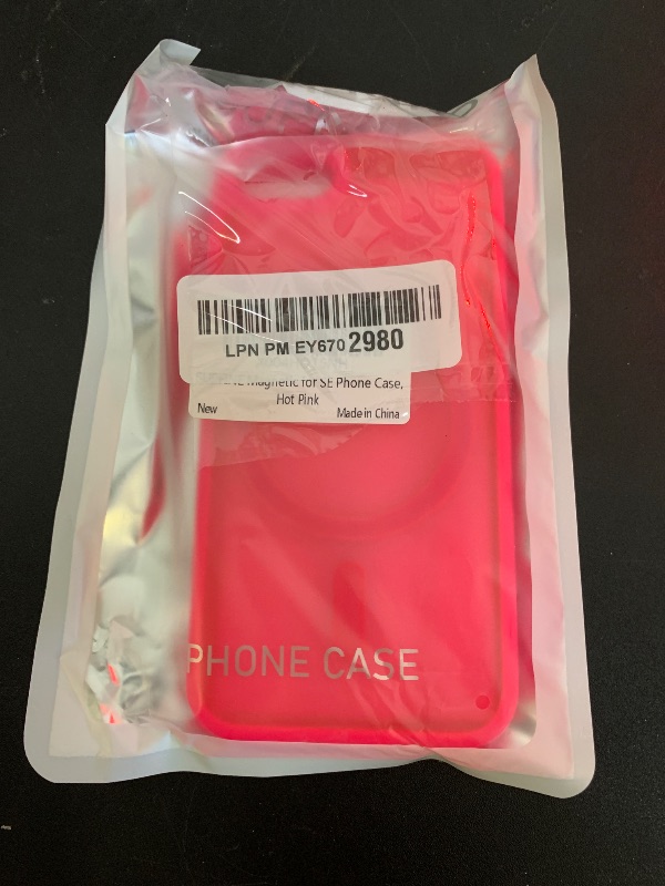 Photo 1 of SUPFINE Magnetic for iPhone SE Case 2022 (3rd)/2020 (2nd), iPhone 8 Case (Compatible with MagSafe) (Military Grade Drop Protection) Slim Translucent Matte Phone Case, Hot Pink