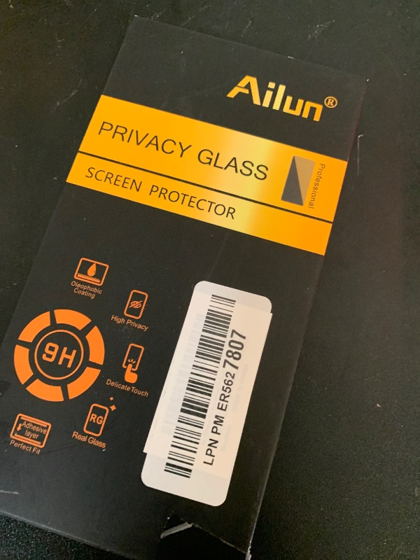 Photo 1 of Ailun 2Pack Privacy Screen Protector Compatible for iPhone 14 Pro Max [6.7 inch] + 2 Pack Camera Lens Protector, Anti Spy Private Tempered Glass Film, Case Friendly, [9H Hardness] - HD
