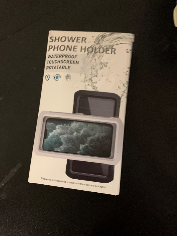 Photo 1 of URROY Shower Phone Holder Waterproof, 360° Rotation Shower Phone Case, Anti-Fog High Sensitivity Universal Cover Mount Stand for Bathroom Wall Mirror Bathtub Kitchen, Gift for Men Women