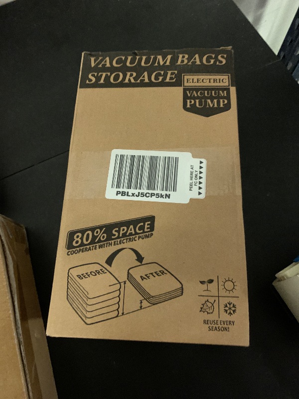Photo 1 of VMstr 9 Pack Vacuum Storage Bags for Travel, Carry-on Size Space Saver Bags for Luggage Clothes and Clothing Compression Packing, High Pressure Electric Pump(DC Power)