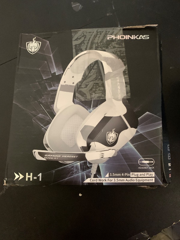 Photo 1 of PHOINIKAS Gaming Headset for PS4, Xbox One, PC, Laptop, Mac, Nintendo Switch, 3.5MM PS4 Stereo Headset Over Ear Headphones with Noise-Cancelling Mic, Bass Surround - Camo