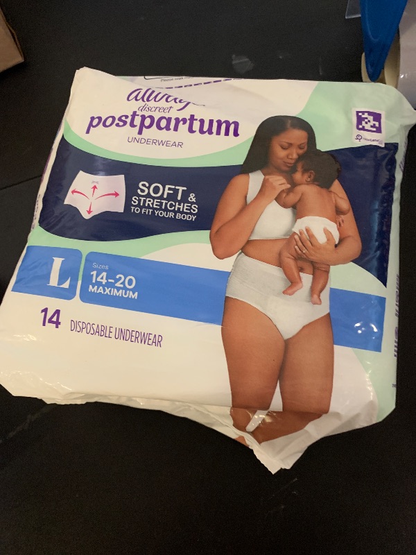 Photo 1 of Always Discreet Postpartum and Adult Incontinence Underwear for Women, Large, Maximum Protection, 14 Count
