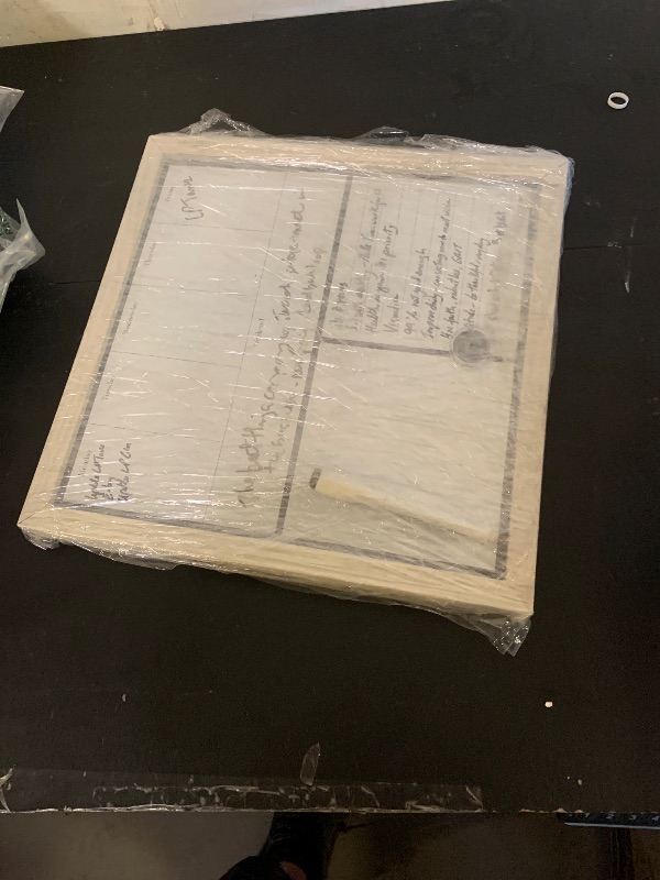 Photo 1 of U Brands Rustic Board with White Wooden Frame, Office Supplies, 14” x 14” (Dry Erase - Weekly)
