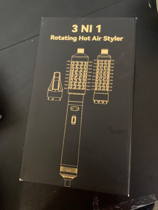 Photo 1 of 3 in 1 Rotating Hair Dryer Brush Spinning with Detachable Brush(2" & 1.5"),3 Heats and 2 Speeds Rotating Hot Air Brush for Curl,Straight