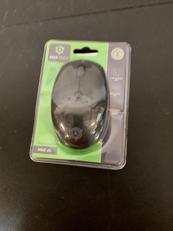 Photo 1 of MKETech Electronics MKE 411 Wireless Ambidextrous Computer Mouse,Adjustable DPI,Battery-Operated, Lightweight, Black