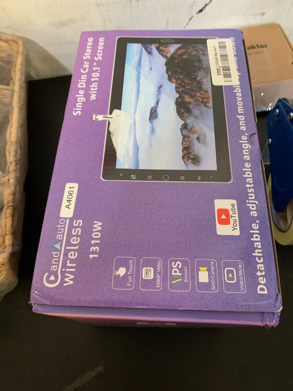 Photo 1 of 10.1 inch Single Din Car Stereo with Wireless Carplay 10 inch Touchscreen Radio Support AM FM Radio/YouTube Video/Car Play/Android Auto/Bluetooth/SWC + Backup Camera + Mic