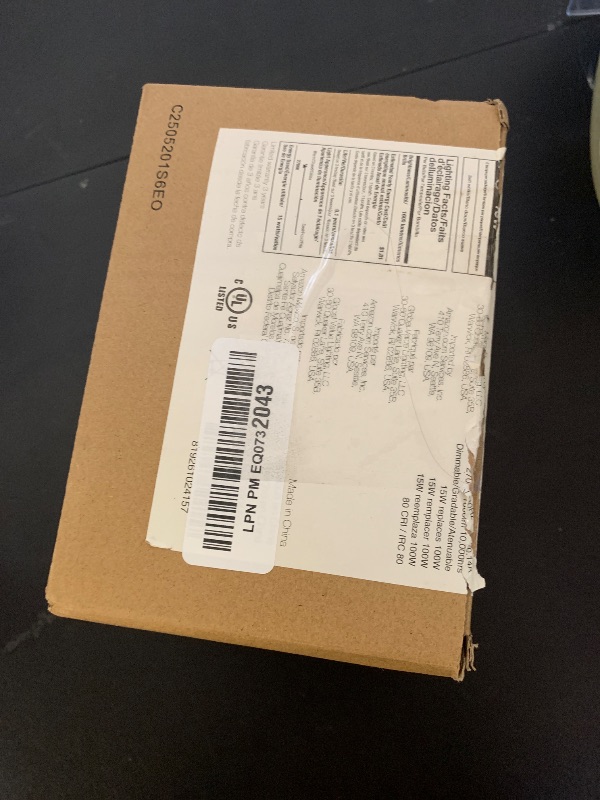 Photo 1 of Amazon Basics A19 LED Light Bulbs, 100 Watt Equivalent, Energy Efficient 15W, E26 Standard Base, Soft White 2700K, Dimmable, 10,000 Hour Lifetime , 6-Pack