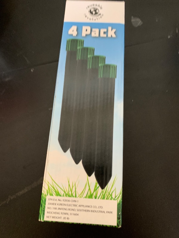Photo 1 of 4 Pack Sonic Mole Chaser - Battery Operated Rodent Repeller Stake, Scares Away Moles, Voles, Gophers and Rats by Reusable Revolution (Green & Black)