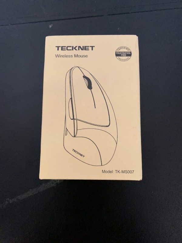 Photo 1 of TECKNET Ergonomic Mouse, Wireless Bluetooth Vertical Mouse, 4800 DPI Optical Tracking, 6 Adjustable DPI, Quiet Clicks, 2.4GHz with USB A Receiver, 12 Months Battery, 6 Buttons, Wide Compatibility