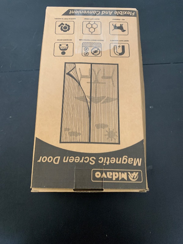 Photo 1 of Mesh Screen with Magnetic Closure-Keeps Bugs Out Let Breeze in, Heavy Duty - Pet and Kid Friendly, Works with Front, Sliding Doors (38 x 82 Inch)