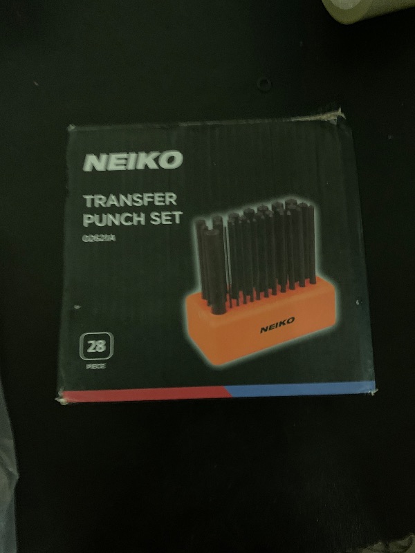 Photo 1 of NEIKO 02621A Transfer Punch Set with Premium Heat-Treated Alloy Steel Punches, Hole-Punch Set, Punch Sizes 3/32" to 1/2", 28-Piece Kit