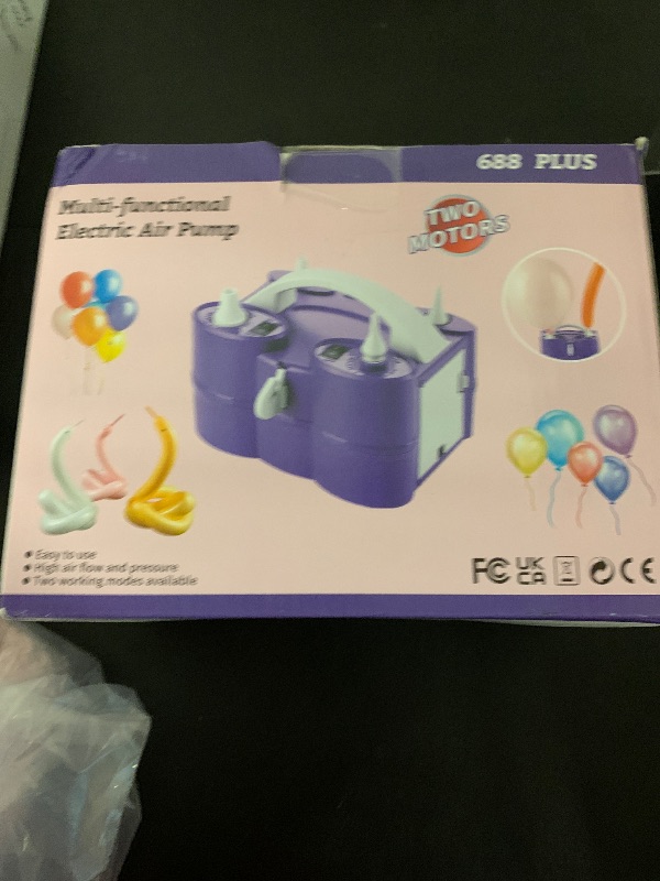 Photo 1 of Keaibuding Balloon Pump Electric 3-in-1 Portable Air Pump for Inflatables and Balloons, Fast Inflation for 260q Foil Mylar Latex Double-Stuffed Balloons, Inflator Deflator for Pool Floats Air Bed