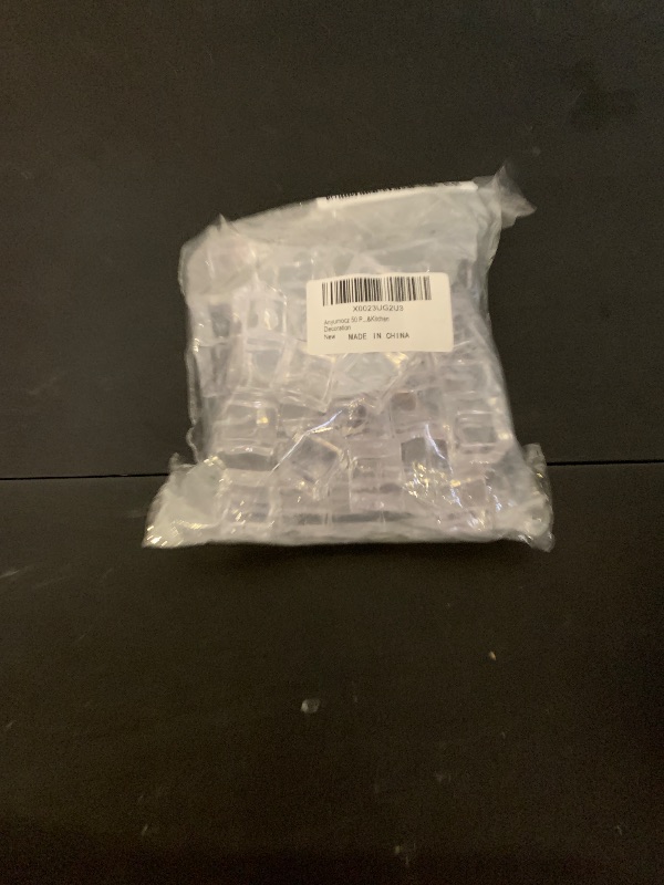 Photo 1 of 50 Pcs 20mm Clear Fake Ice Acrylic Decorative Ice Cubes Display for Home Decoration Wedding Centerpiece Vase Fillers,Photography Props&Kitchen Decoration