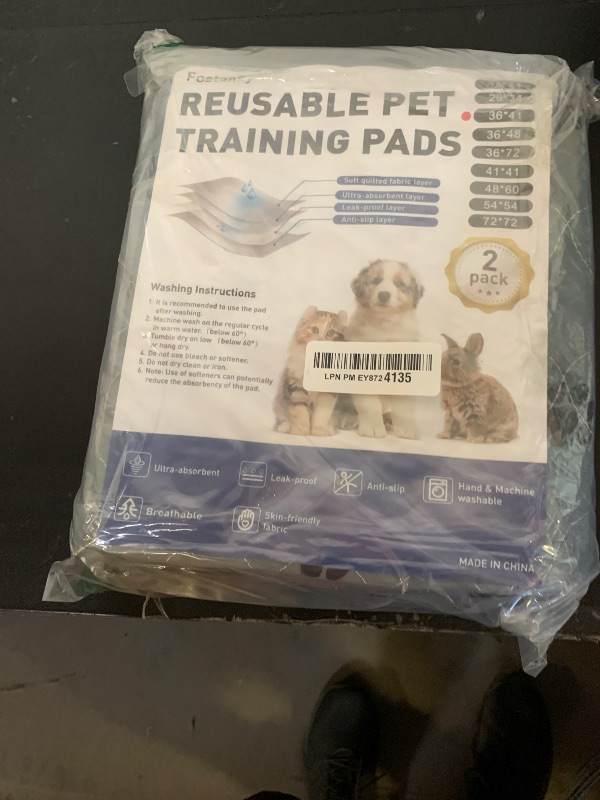 Photo 1 of Fostanfly Washable Pee Pads for Dogs, 2 Pack Large 36"x41" Ultra-Absorbent and Leak-Proof Non-Slip Reusable Potty Training Pads for Dogs, Cats, Puppy, Potty Training of Add 8 Lanyards