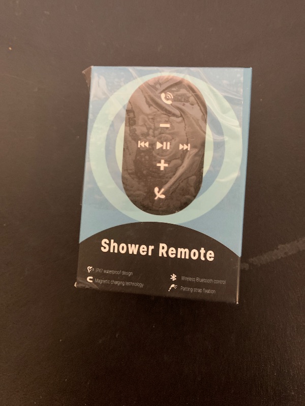 Photo 1 of SOFTYOHO Bluetooth 5.3 Shower Remote Control Silicone Slap Bracelet IPX7 Waterproof Wireless Remote Shutter Calls/Music Control for iPhone, iOS, Android (Black)