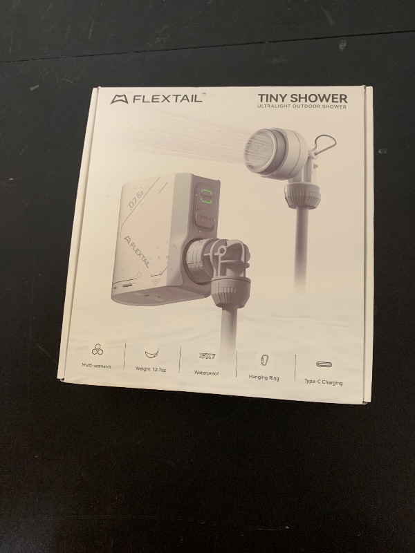 Photo 1 of FLEXTAILGEAR Tiny Shower Portable Shower for Camping, Rechargeable Camping Outdoor Shower, Portable Shower Pump for Hiking, Waterproof Outdoor Camp Pump, Car wash, Pet Cleaning, Beach Vacations