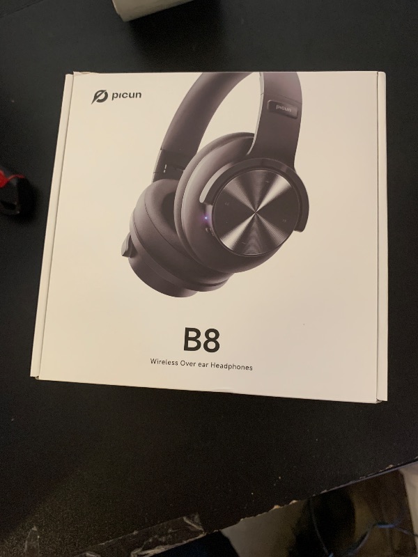 Photo 1 of Picun B8 Bluetooth Headphones, 120H Playtime Headphone Wireless Bluetooth with 3 EQ Modes, Low Latency, Hands-Free Calls, Over Ear Headphones for Travel Home Office Cellphone PC Black