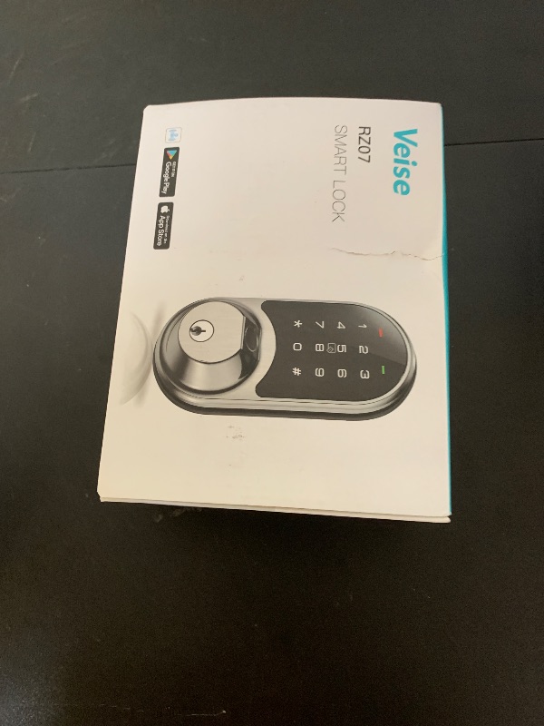 Photo 1 of Veise RZ07 Smart Lock, Fingerprint Door Lock, 7-in-1 Keyless Entry with App Control, Electronic Touchscreen Keypad Deadbolt, Biometric Smart Locks for Front Door, Matte Black