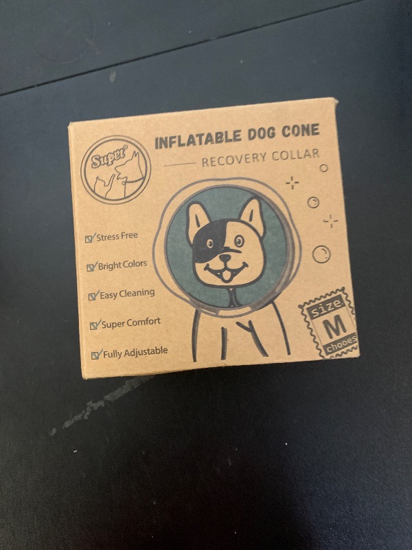 Photo 1 of Supet Raised Inflatable Dog Cone Collar to Stop Licking, Soft Dog Cone Alternative After Surgery, Doggie Neck Donut Collar for Small Medium Large Dogs