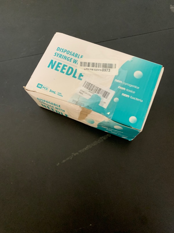 Photo 1 of 50 Pack 3ml 22Gauge 1Inch - Luer Lock 1ml 2.5ml 3ml 5ml 10ml 20ml with 25Ga, 23Ga, 22Ga, 21Ga, 18Ga Lab Consumables(Individually Sealed Wrapped)