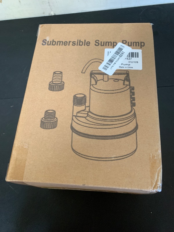 Photo 1 of PANRANO 1/2 HP Submersible Water Pump 2900 GPH Portable Small Sump Pump For Pool Cover, Basements, Puddles, Gardens Ponds With 16.4 Ft Power Cord and Hose Adapters, Sky Blue