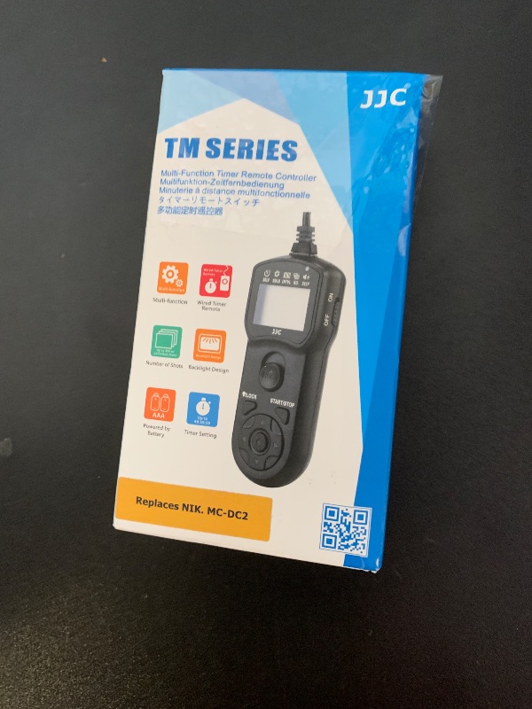 Photo 1 of JJC Intervalometer Timer Remote Control Shutter Release for Canon EOS Rebel T6 T7 2000D 90D 80D 70D 77D T8i T7i T6i T6s SL3 SL2 T5i T4i EOS R R50V R6 Mark II R6 R7 R8 R10 RP R100 M6 Mark II M5 & More