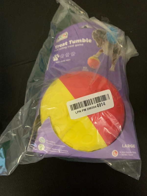 Photo 1 of Outward Hound by Nina Ottosson Treat Tumble Interactive Puzzle Ball Dog Toy, Level 1 Beginner, Pink, Large (5.75" Diameter)