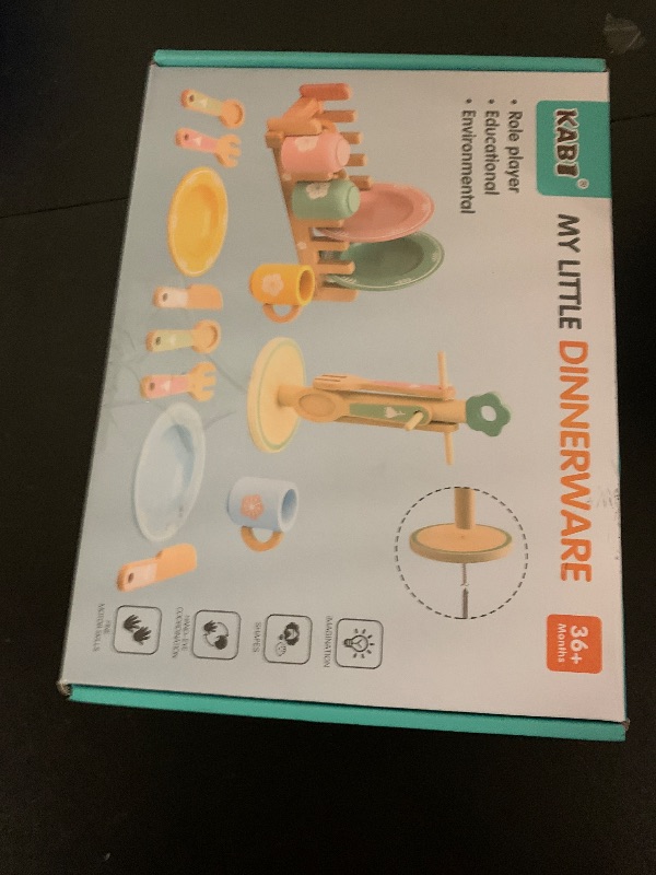 Photo 1 of 20 PCS Kitchen Playset with Wooden Toy Plates and Dishes, Montessori Kitchen Toys for Girls and Boys, Wooden Play Kitchen Accessories for Kids Toddlers Aged 3 and up