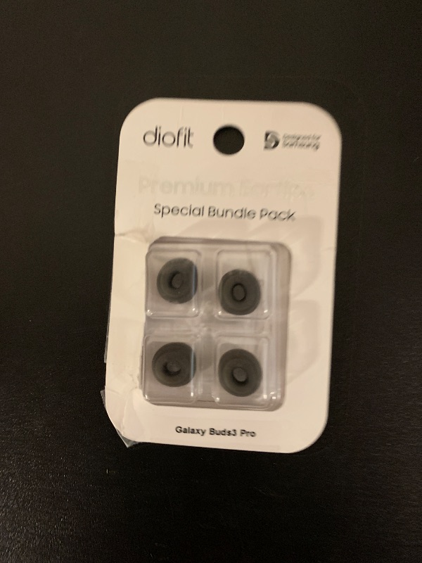 Photo 1 of Premium Multi-Flange Eartips for Galaxy Buds3 Pro (Black, Large) – Always Fits, Never Slips
