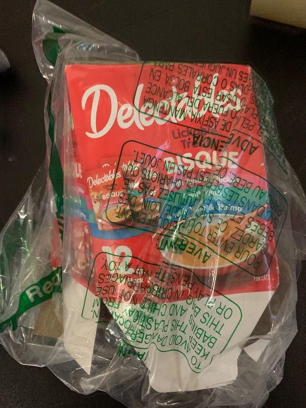 Photo 1 of Delectables Bisque Lickable Wet Cat Treats - Chicken, Tuna & Shrimp, 12 count