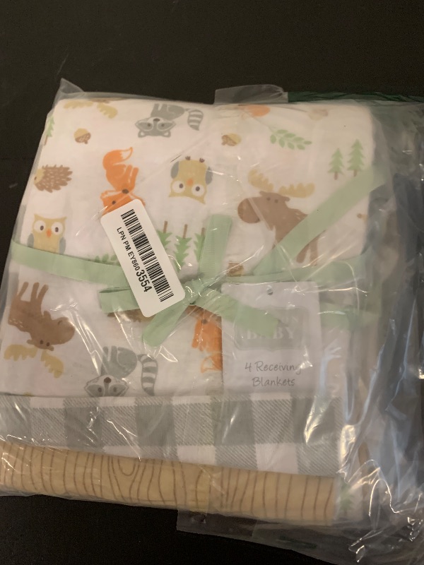 Photo 1 of Hudson Baby Unisex Baby Cotton Flannel Receiving Blankets Bundle Set, Woodland, One Size