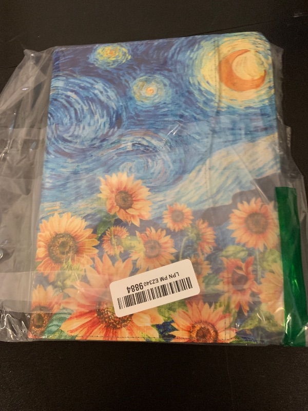 Photo 1 of for iPad (A16) 11th Generation Case 2025, for iPad 10th Generation Case Shockproof with Pencil Holder, Multi-Angle Adjustable Stand View with Pocket/Hand Strap/Auto Wake Sleep Starry Night Sunflowers