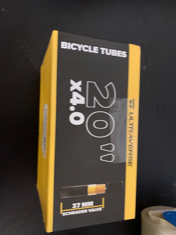 Photo 1 of Ultraverse 20 x 4.0 Inner Tube Set with Schrader Valve - Ideal for Mountain Bikes & E-Bikes with 20-Inch Fat Tires - Durable & Reliable Performance- 2 Pack with Tyre Levers