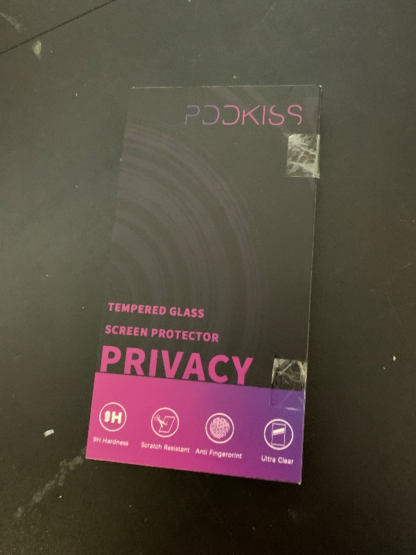 Photo 1 of PDDKISS Compatible for iPhone 16 Pro Max Privacy Screen Protector Tempered Glass 6.9 Inch, Purple Gradient Anti Spy Anti Blue Light HD Easy Installation