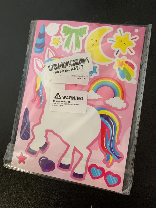Photo 1 of 24 Sheets Make Your Own Unicorn Stickers for Kids Toddlers, Make a Face Sticker, Unicorn Stickers for Kids Party Favors Activities