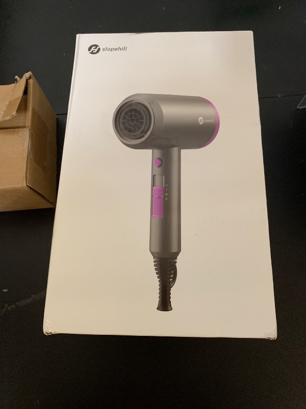 Photo 1 of slopehill Professional Ionic Hair Dryer, Powerful 1800W Fast Drying Low Noise Blow Dryer with 2 Concentrator Nozzle 1 Diffuser Attachments for Home Salon Travel (Pottery Pink and Rose Gold)