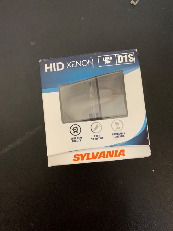 Photo 1 of SYLVANIA - D1S Basic HID (High Intensity Discharge) Headlight Bulb - High Performance Bright, White, and Durable Lamp (Contains 1 Bulb)