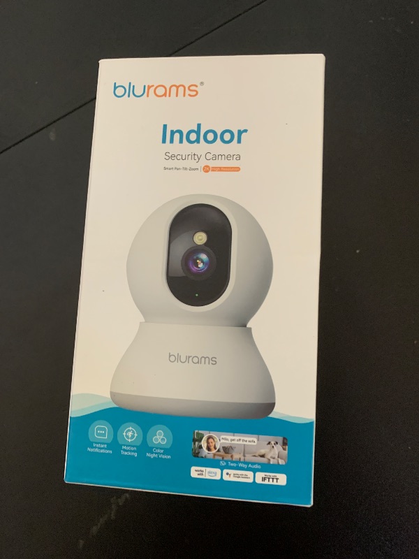Photo 1 of blurams Indoor Camera 2K, Cameras for Home Security 5G&2.4GHz, 360° Pet Camera w/Motion Tracking, Phone App, 2-Way Audio, IR Night Vision, Siren, Works with Alexa & Google Assistant