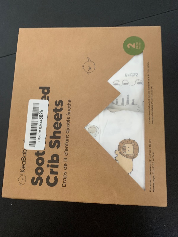 Photo 1 of KeaBabies 2-Pack Organic Crib Sheets for Boys, Girls - 52x28 Fitted Crib Mattress Sheet Neutral, Breathable Jersey Cotton Cover for Baby Bed, Toddler Mattress, Soft & Cute Prints (KeaSafari)