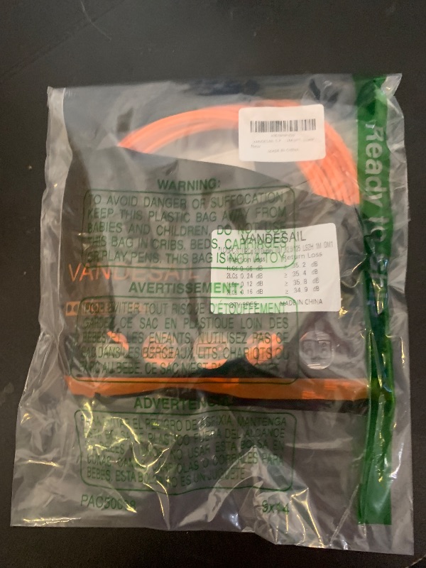 Photo 1 of VANDESAIL 5 Pack LC to ST Multimode Fiber Patch Cable OM1, 1M Duplex MM Fiber Jumper 62.5/125µm LSZH for Fiber Optic Transceivers -1M(3FT) 5pack