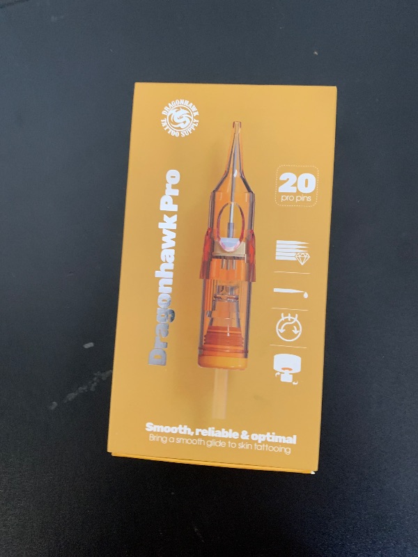 Photo 1 of Dragonhawk Pro Tattoo Needles Cartridges, 1003RL Round Liner Pro Needles Pins for Super Artists, 20 Pcs Disposable