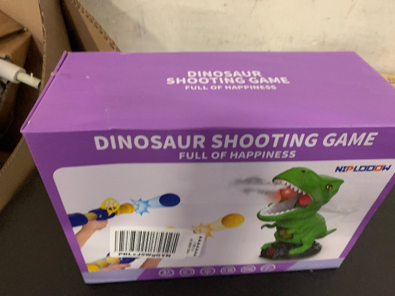 Photo 1 of NIPLOOOW Dinosaur Shooting Toys for Kids 3-5 Years, Movable Target Shooting Games with 2 Air Pump Launcher, Interactive Competition Game Gift for Boys and Girls Ages 3 4 5 6 7 8 Years Old