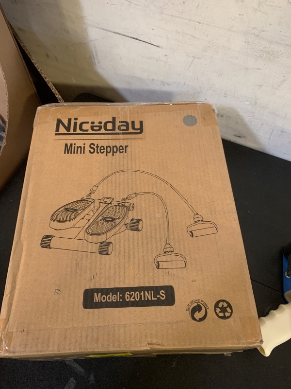 Photo 1 of Niceday Steppers for Exercise, Mini Stair Stepper with Resistance Bands at Home Workout Equipment with 300LBS Loading Capacity, Hydraulic Fitness Stepper with LCD Monitor Sliver Gray