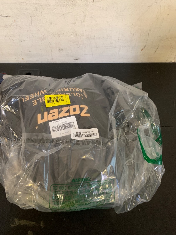Photo 1 of Zozen Measuring Wheel in Feet and Inches, Mechanical/Double Collapsible/One Key to Reset/Kickstand to Keep Stand/Starting Point Arrow and Cloth Carrying Bag, 0-9,999 Ft Measure Wheel.