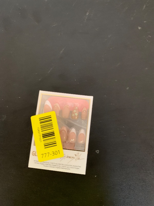 Photo 1 of Glamnetic x GLAMZILLA Press On Nails - ALWAYS & FOREVER | Short Almond French Tip Fake Nails with 3D Pearls, Salon Quality Wedding Nails | 15 Sizes - 30 Nail Kit with Glue