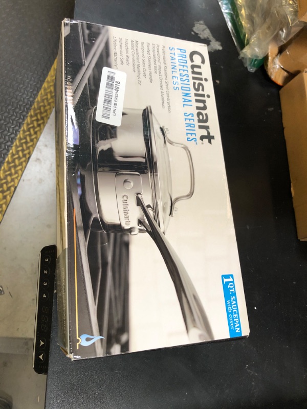 Photo 1 of Cuisinart 8919-14 Professional Series 1-Quart Saucepan with Cover, Stainless Steel, Mirror Finish